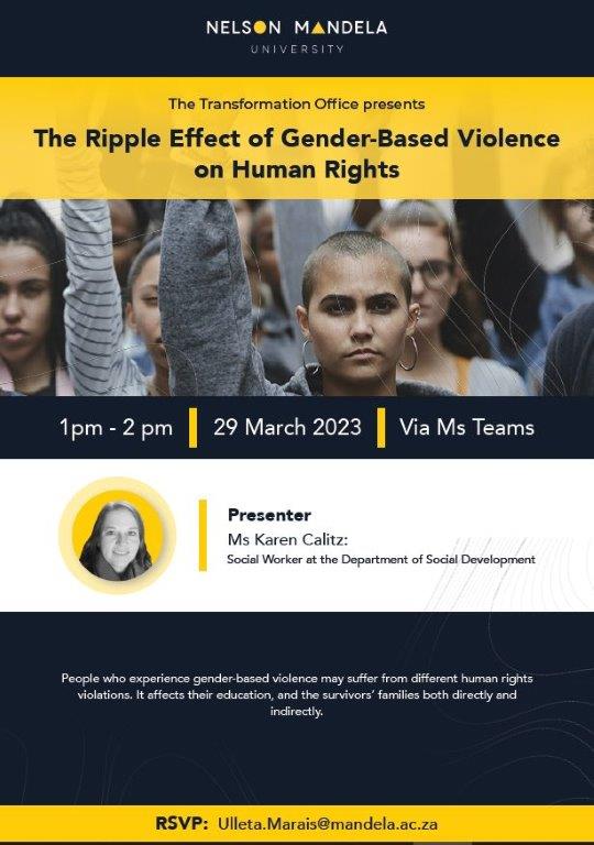 The Ripple Effect Of Gender Based Violence On Human Rights Transformation Office 